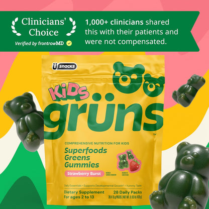 Gruns Kids Multivitamin Kids Greens Gummies, 28 ct