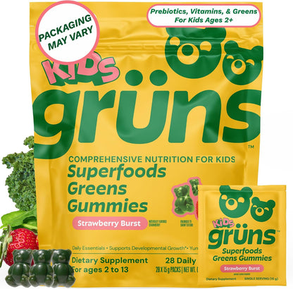 Gruns Kids Multivitamin Kids Greens Gummies, 28 ct